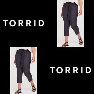 Torrid Twill Tie Front Utility Pants
